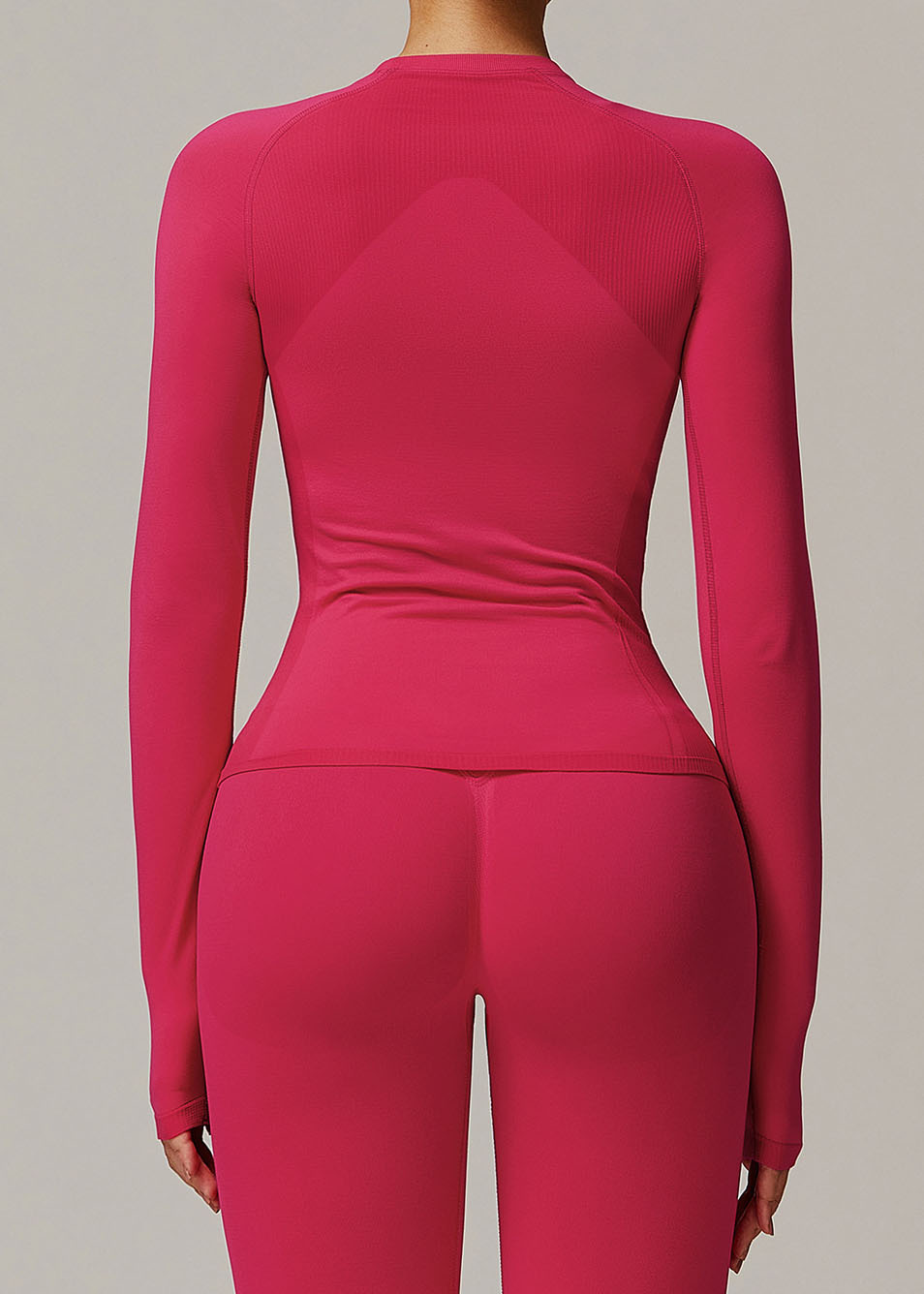 Customized Tight Fit Seamless Long Sleeve Yoga T-Shirt