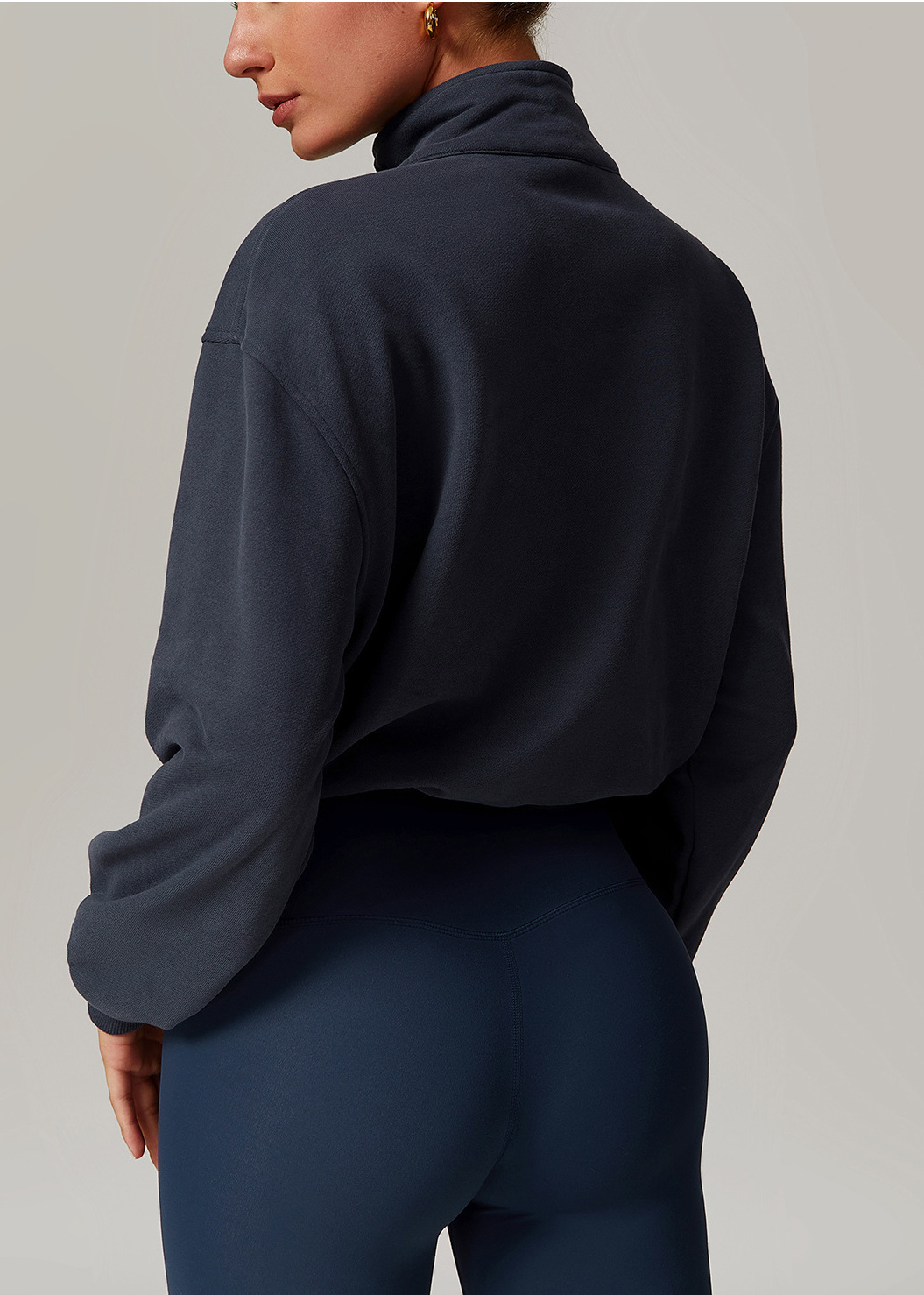 Customized Stand collar zip-up sports sweatshirt