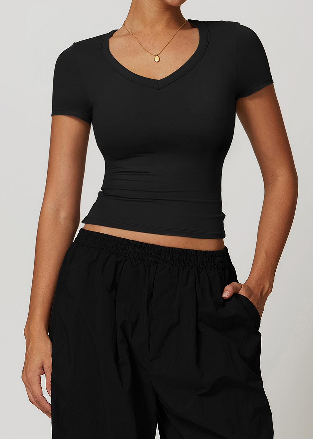 Customized Tight short sleeve yoga top