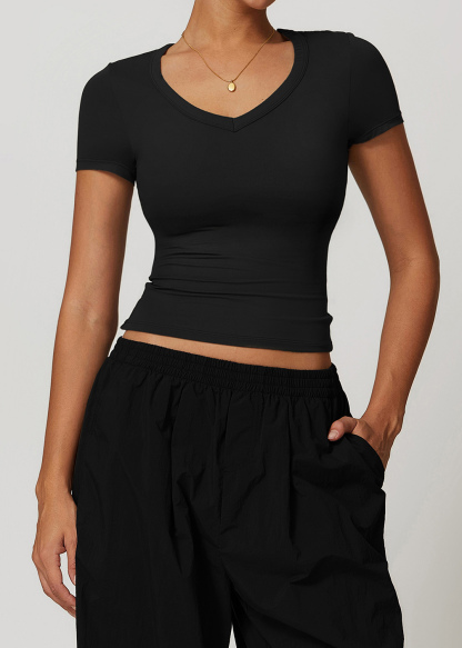 Customized Tight short sleeve yoga top