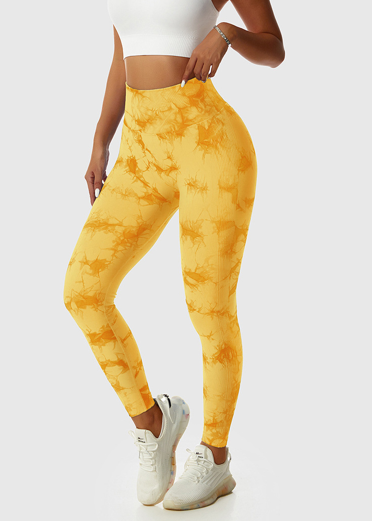 Customized Tie-Dye High Waist Yoga Pants