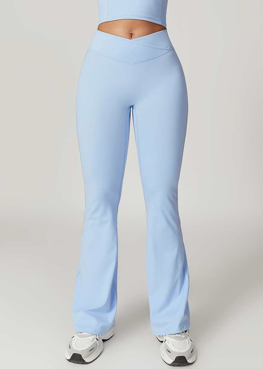 Customized Eco-friendly recycled fabricsFast drying and hip lifting yoga flare pants