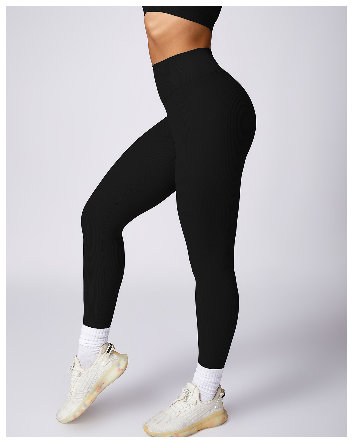 Customized Threaded High Waisted Skinny Hip Lifting Yoga Pants