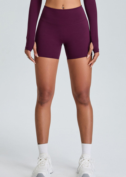 Customized Brushed High Waist Tummy Control Yoga Shorts