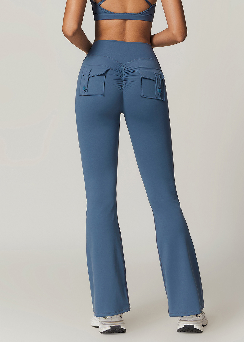 Customized Pocket Micro Slim Wide Leg Pants