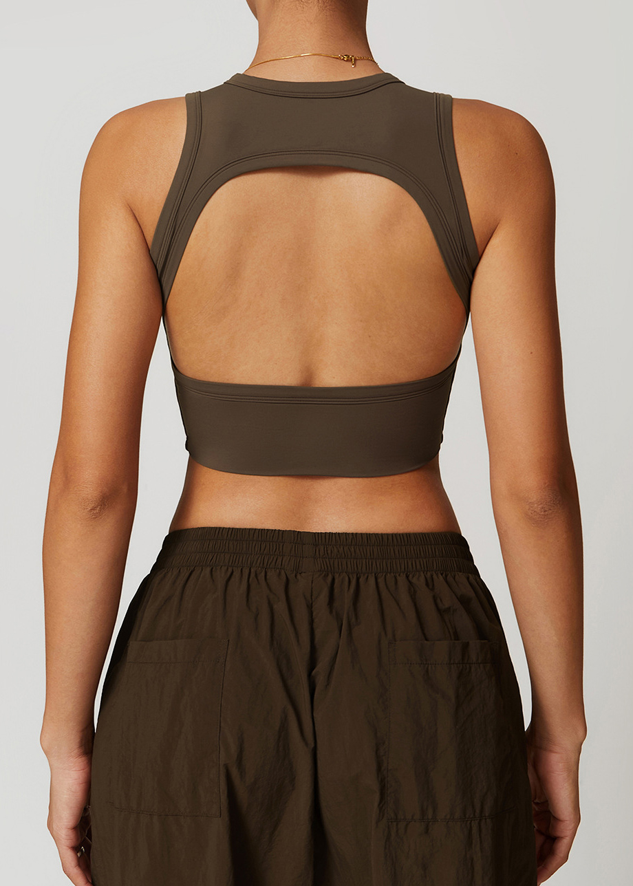 Customized Hollow back yoga vest for outer wear
