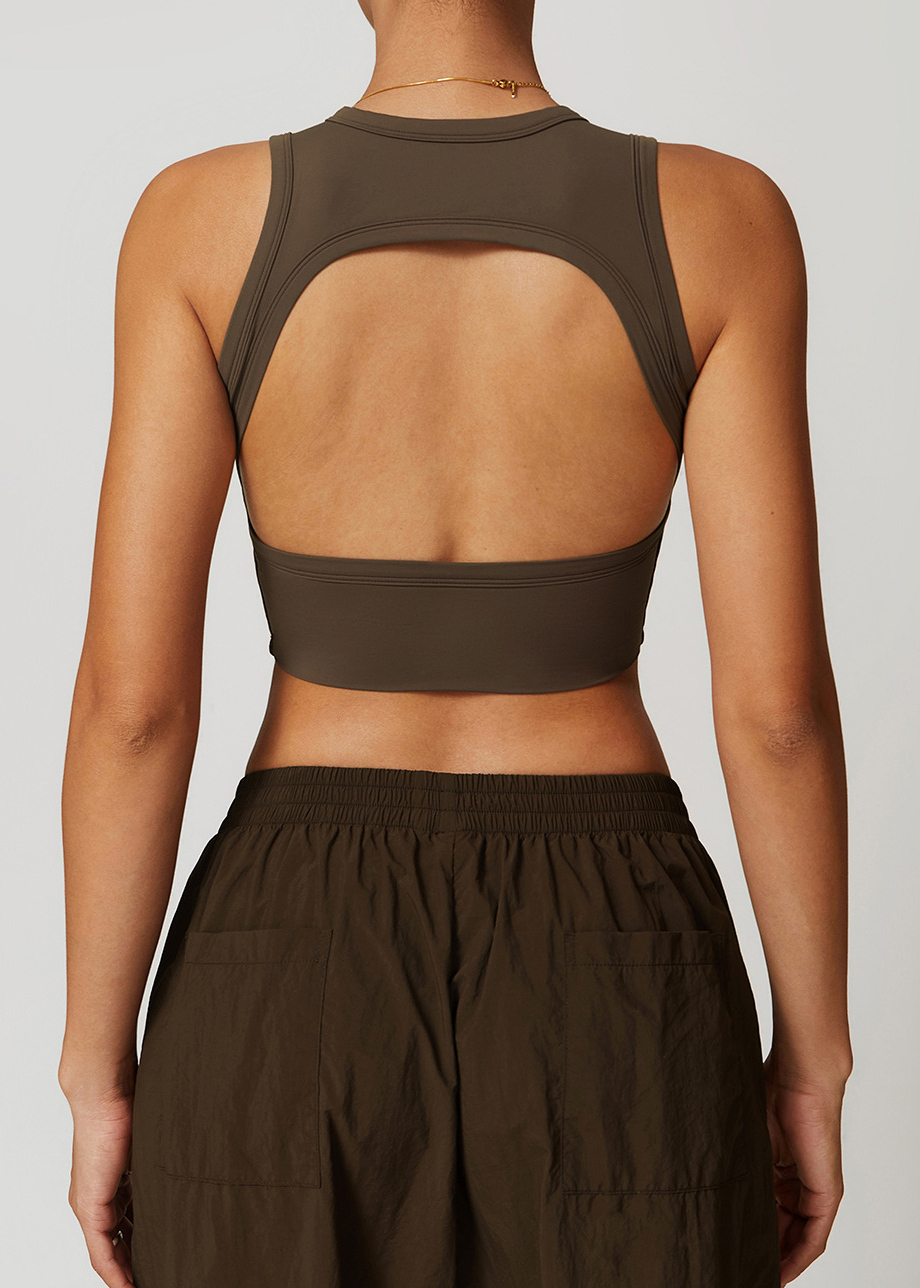 Customized Hollow back yoga vest for outer wear