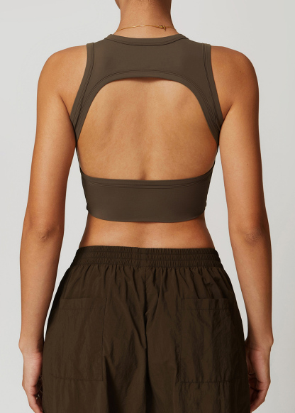 Customized Hollow back yoga vest for outer wear