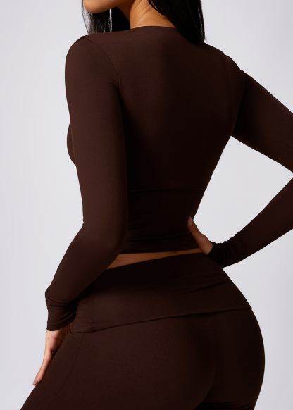 Customized Casual Athletic Long Sleeve Top with Chest Pad