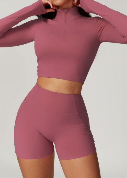 Customized Zipper Tight Long Sleeve Yoga Wear