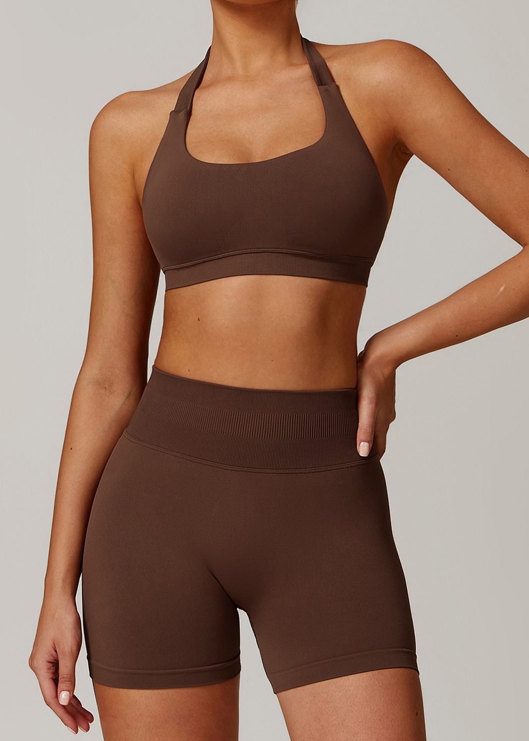 Customized Seamless High Waist Yoga Shorts