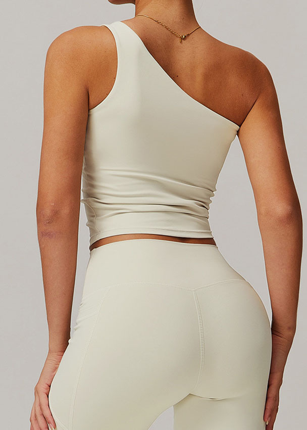 Customized One-shoulder yoga vest