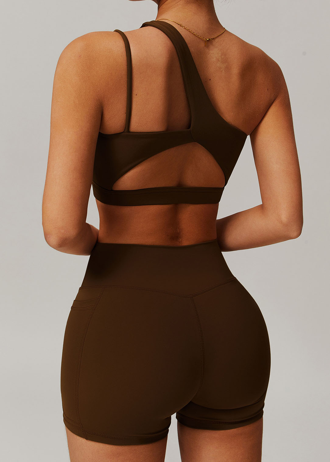 Customized One-shoulder yoga bra
