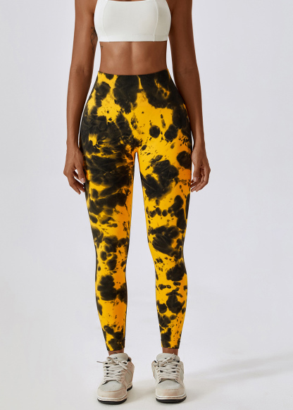 Customized Tie-Dye Seamless High Waist Yoga Pants