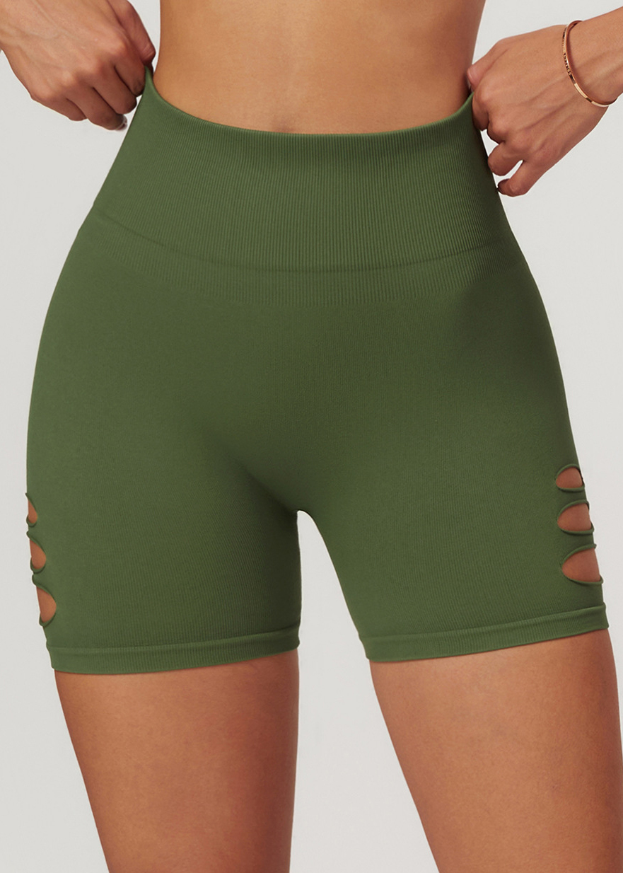 Customized Cutout Seamless Skinny Yoga Shorts
