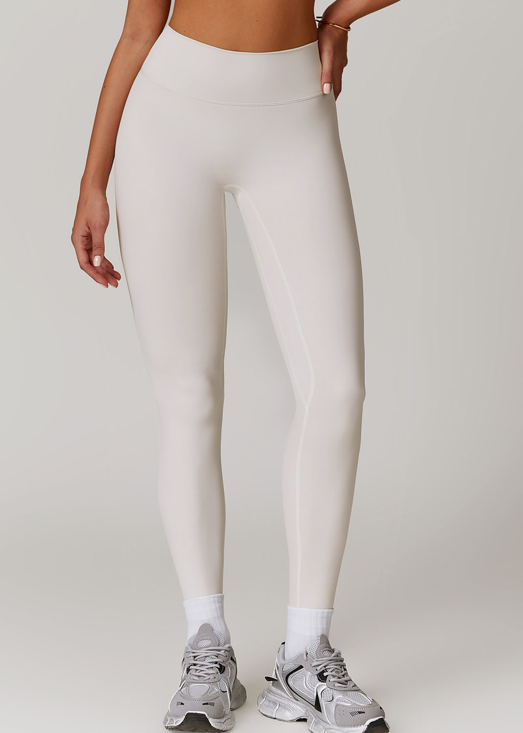 Customized Brushed tummy-controlling high-waisted fitness pants