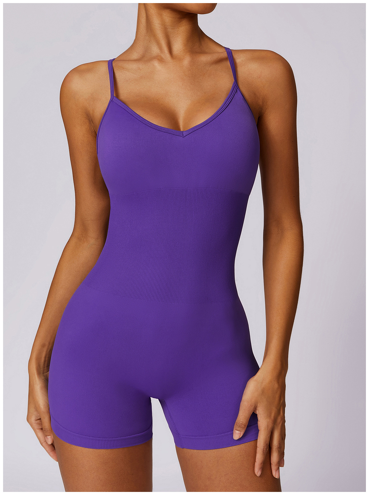 Customized Cutout Back Seamless Yoga Bodysuit