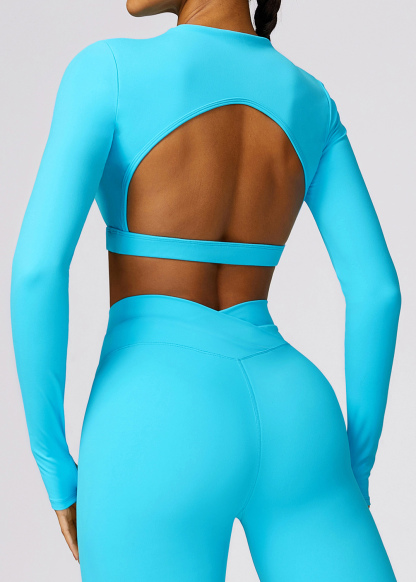 Customized Tight Long Sleeve Backless Yoga Wear