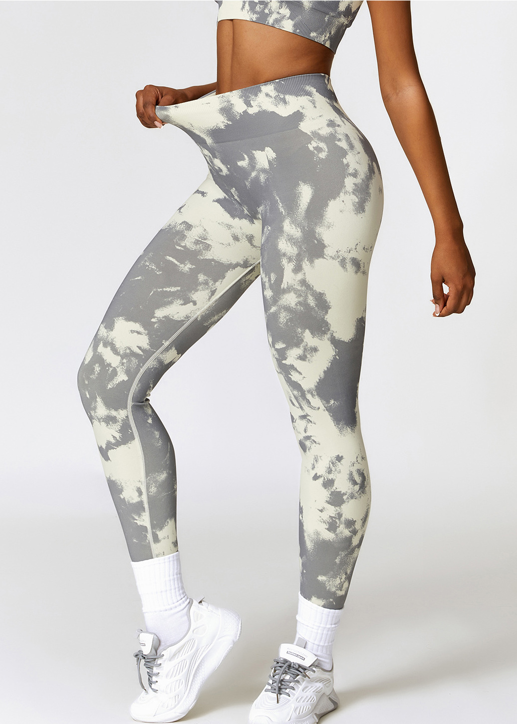 Custom Printed Seamless High Waist Yoga Pants Camouflage