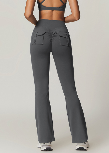 Customized Pocket Micro Slim Wide Leg Pants