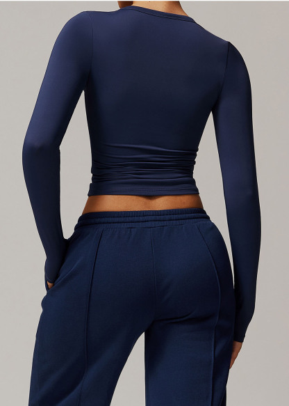 Customized Quick-drying brushed tight yoga long sleeves