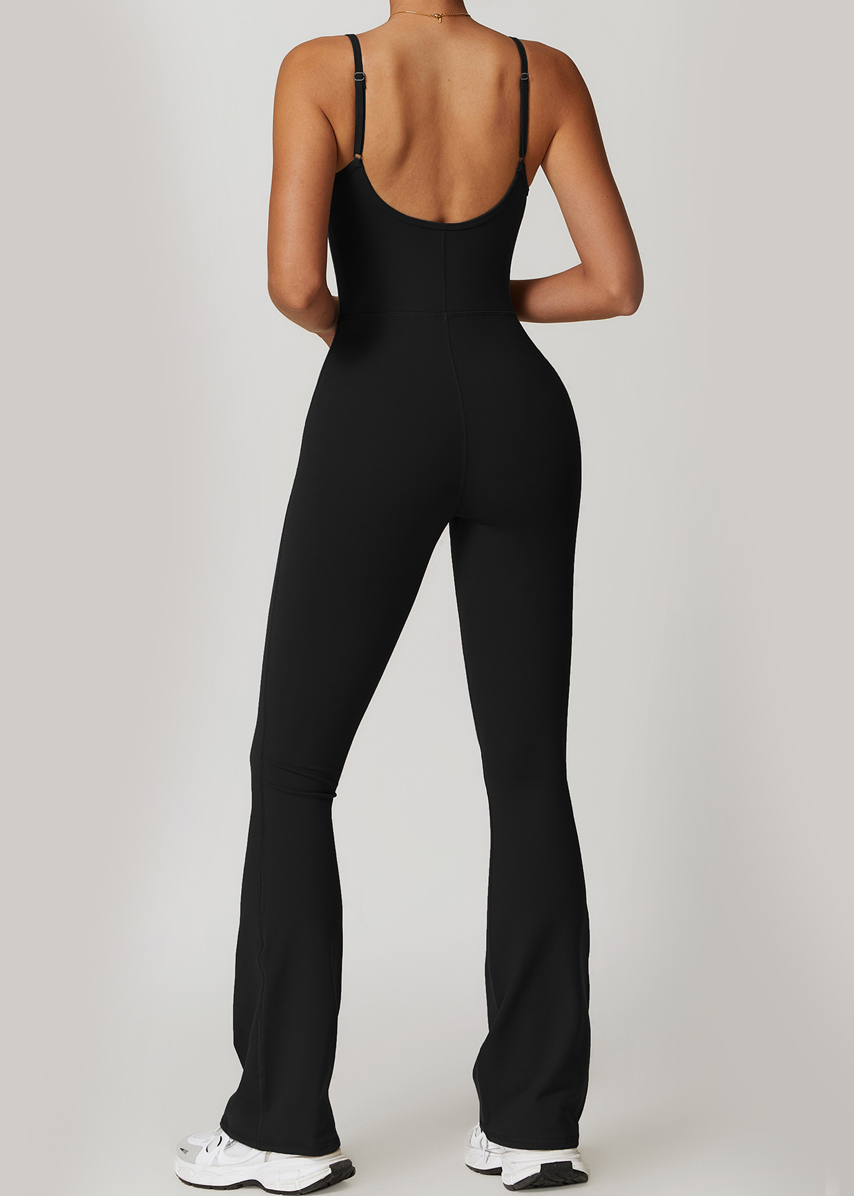 Customized Flared jumpsuit and suspenders