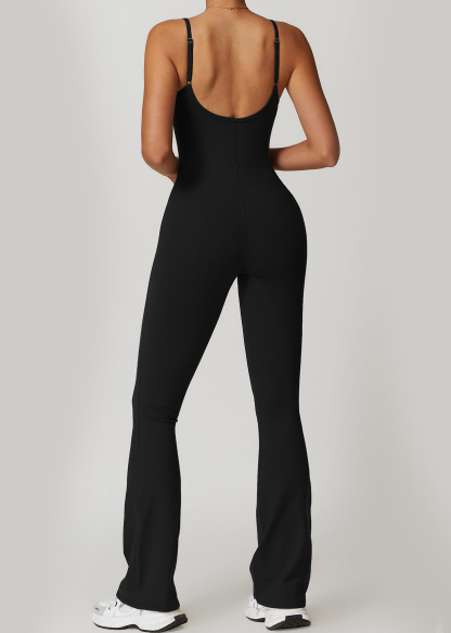 Customized Flared jumpsuit and suspenders