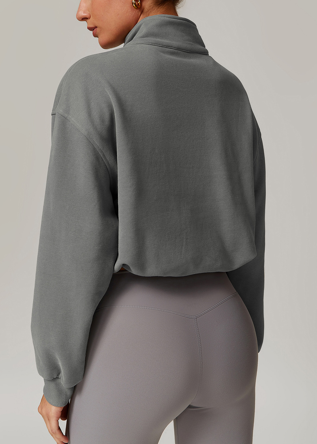 Customized Stand collar zip-up sports sweatshirt