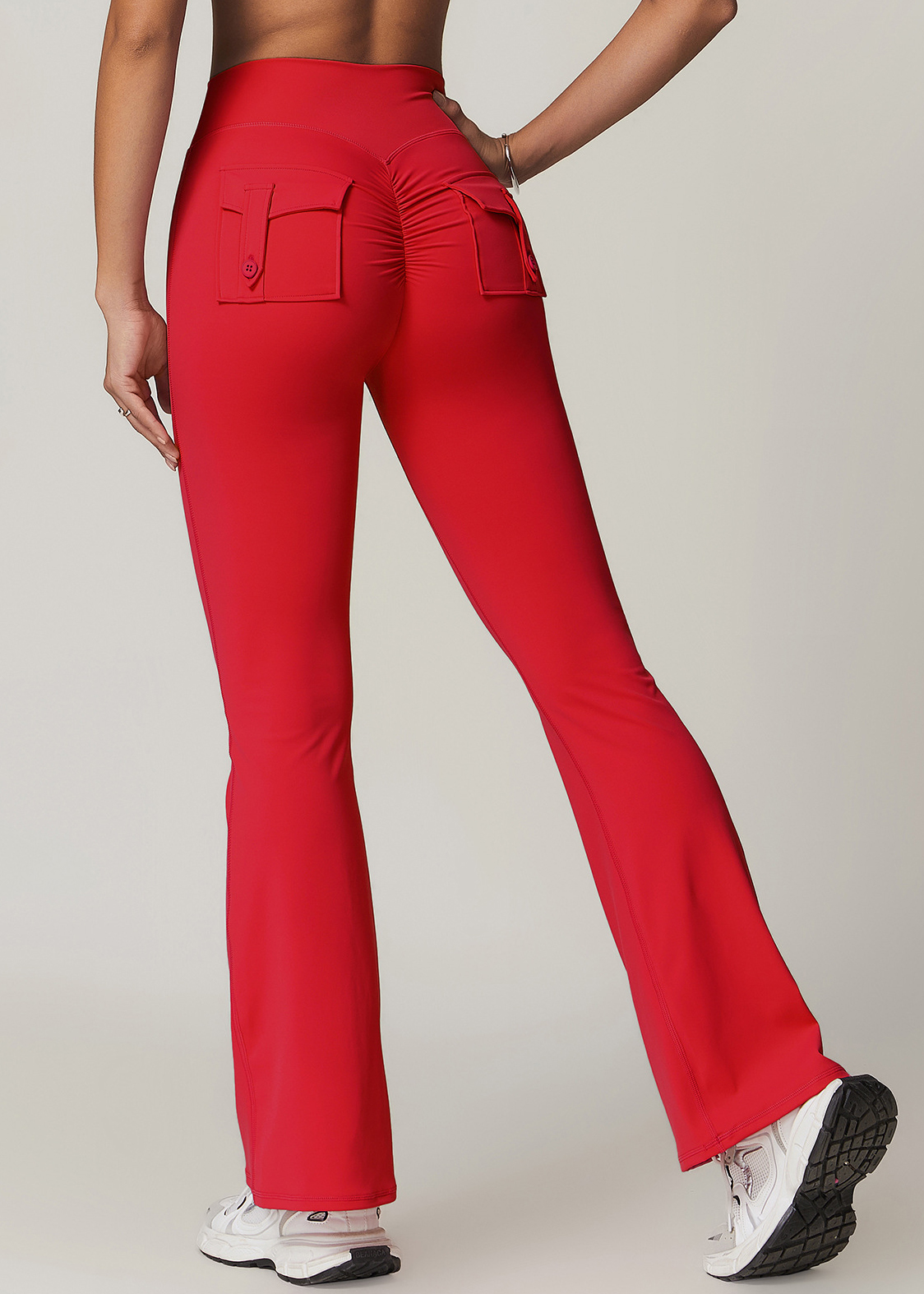 Customized Pocket Micro Slim Wide Leg Pants