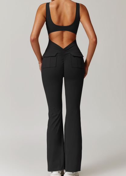 Customized Hollow back yoga jumpsuit