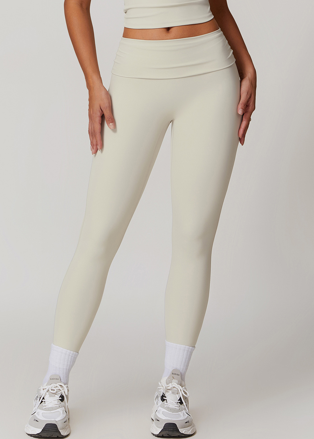 Customized Folded High Waist Fitness Pants