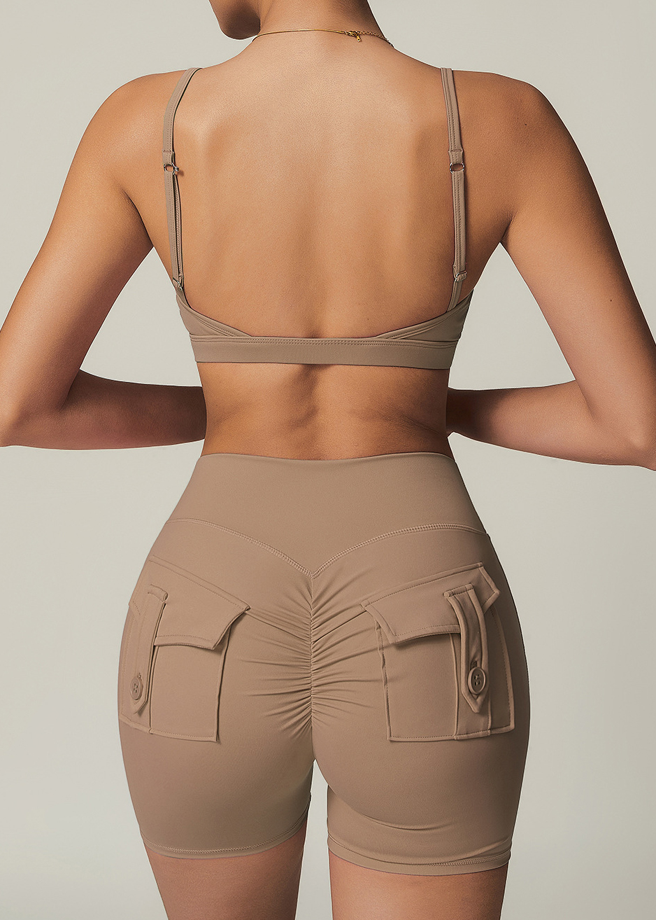 Customized Cross-button sports bra (2 ways to wear)