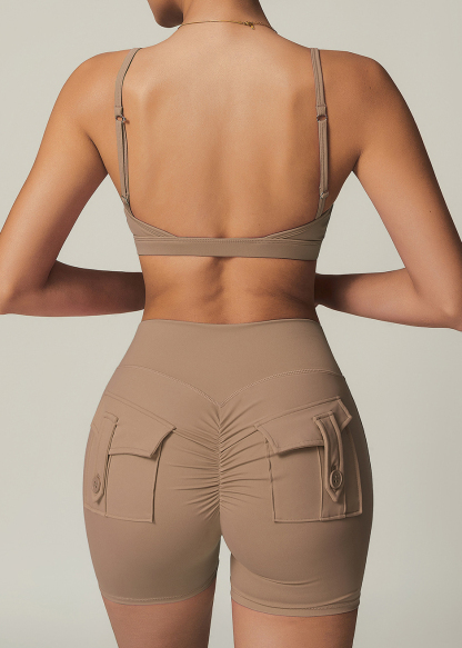 Customized Cross-button sports bra (2 ways to wear)