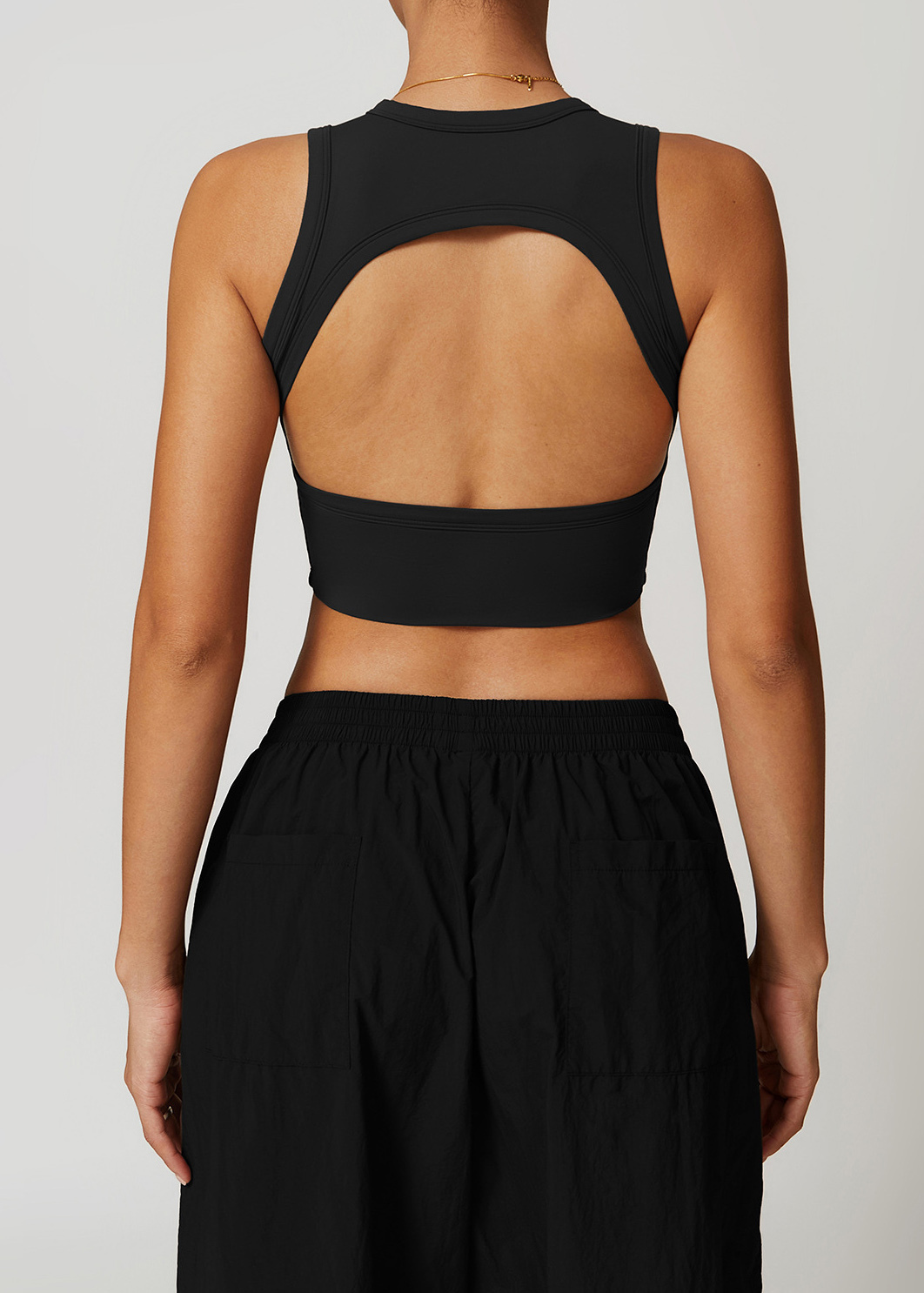 Customized Hollow back yoga vest for outer wear