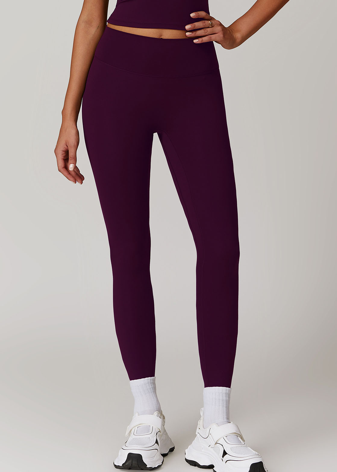 Customized Brushed tummy-controlling high-waisted fitness pants