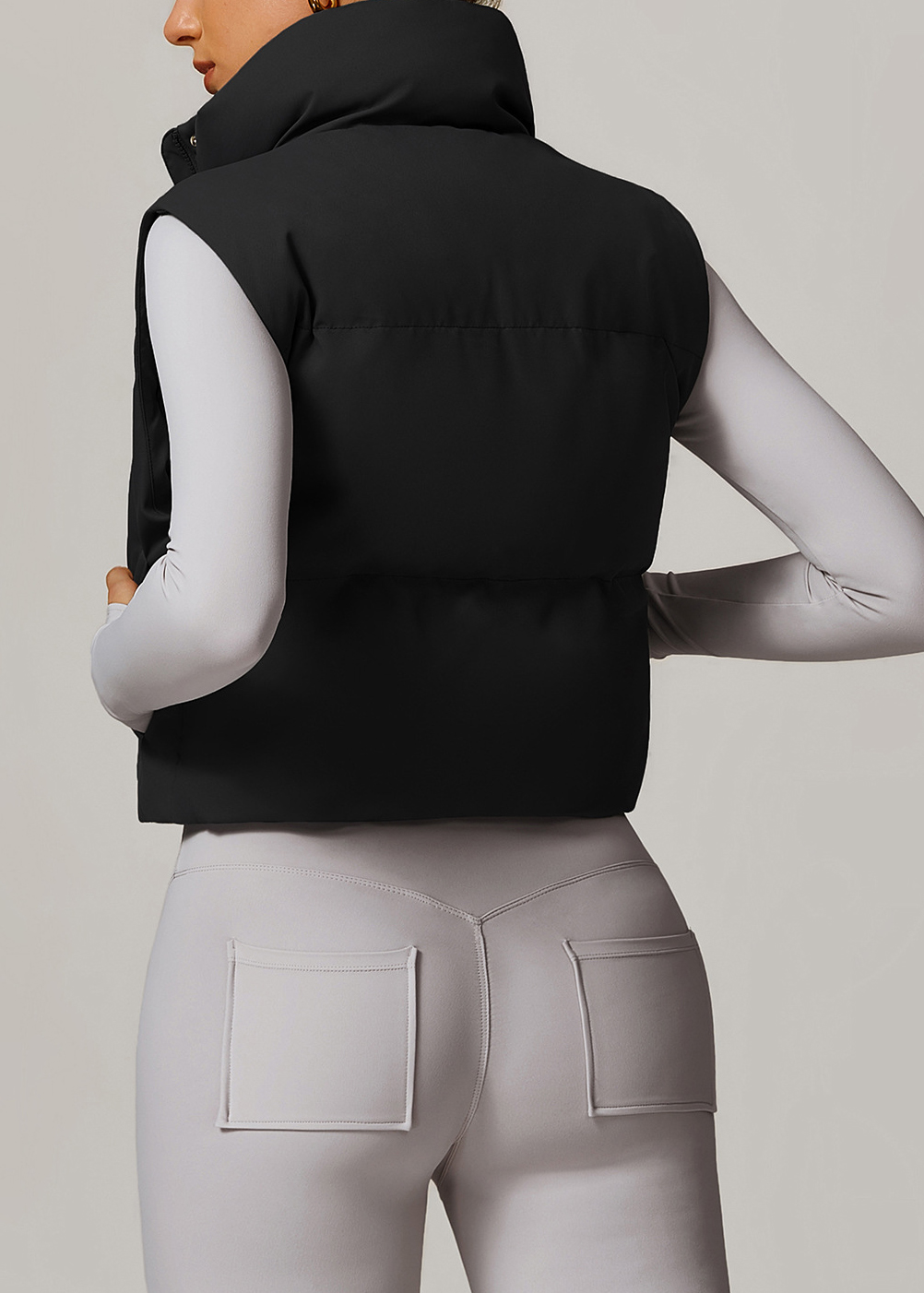 Customized White duck down jacket vest