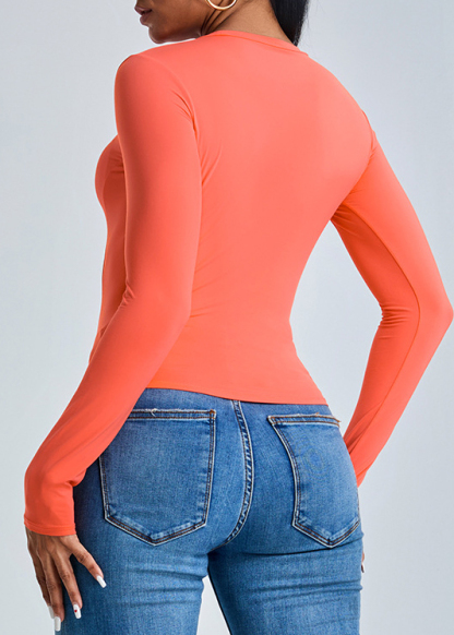 Customized Fishbone Line Long Sleeve Yoga Wear