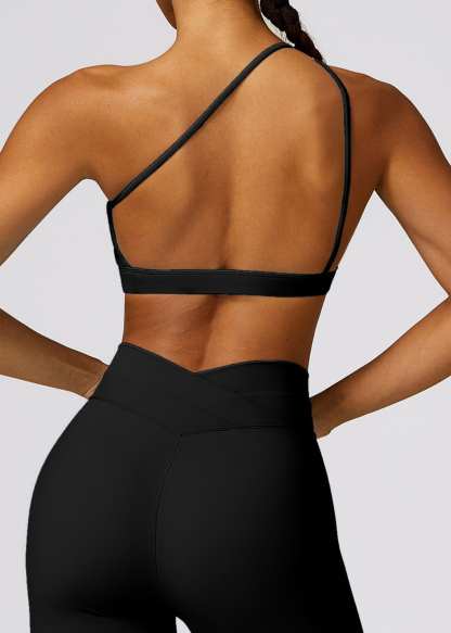 Customized Slanted One-Shoulder Back Yoga Bra