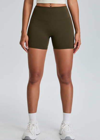 Customized Brushed High Waist Tummy Control Yoga Shorts