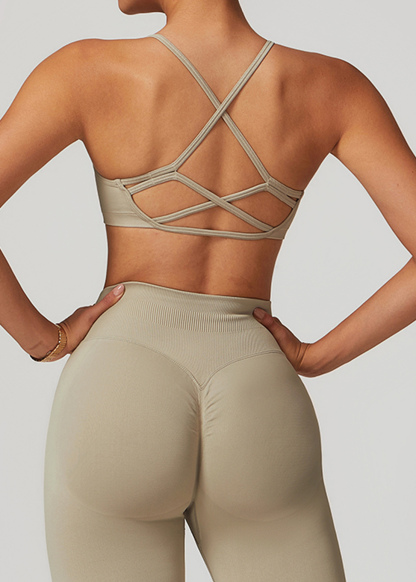 Customized Seamless Cross Back Yoga Bra