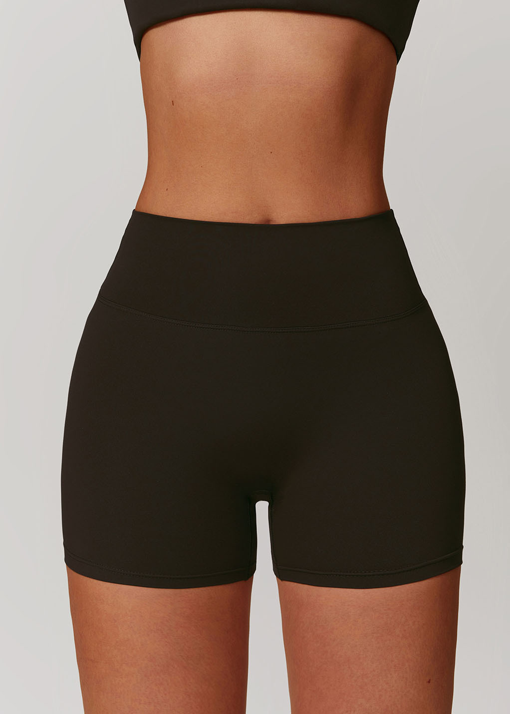 Customized Brushed High Waist Yoga Shorts
