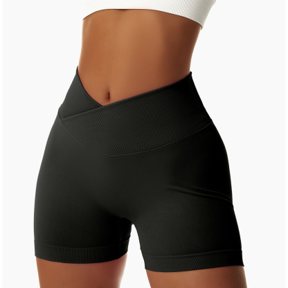 Customized Hip Lifting Yoga Shorts Stretch High Waisted
