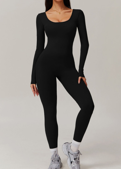 Customized Long Sleeve Yoga Bodysuit