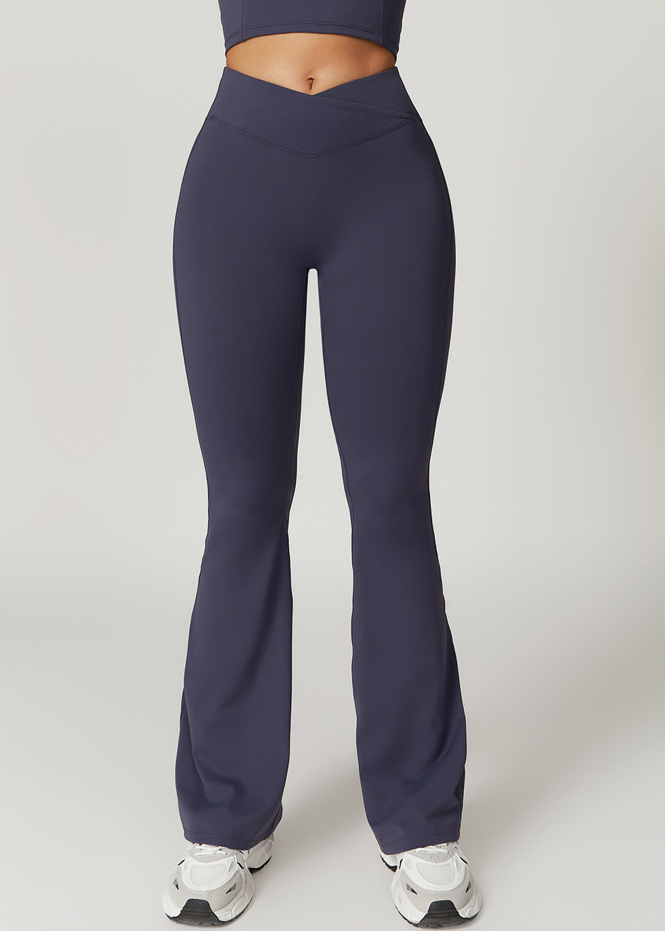 Customized Eco-friendly recycled fabricsFast drying and hip lifting yoga flare pants