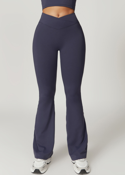 Customized Eco-friendly recycled fabricsFast drying and hip lifting yoga flare pants