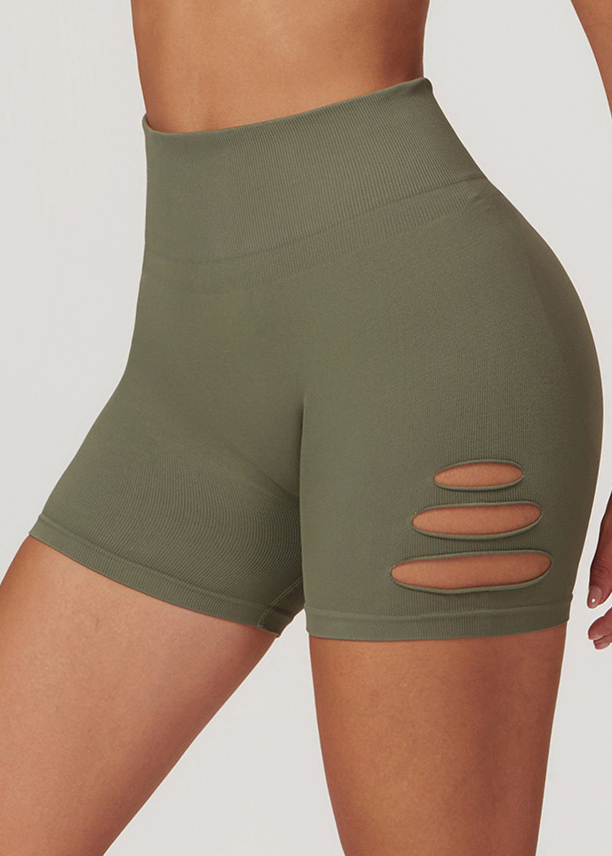 Customized Cutout Seamless Skinny Yoga Shorts