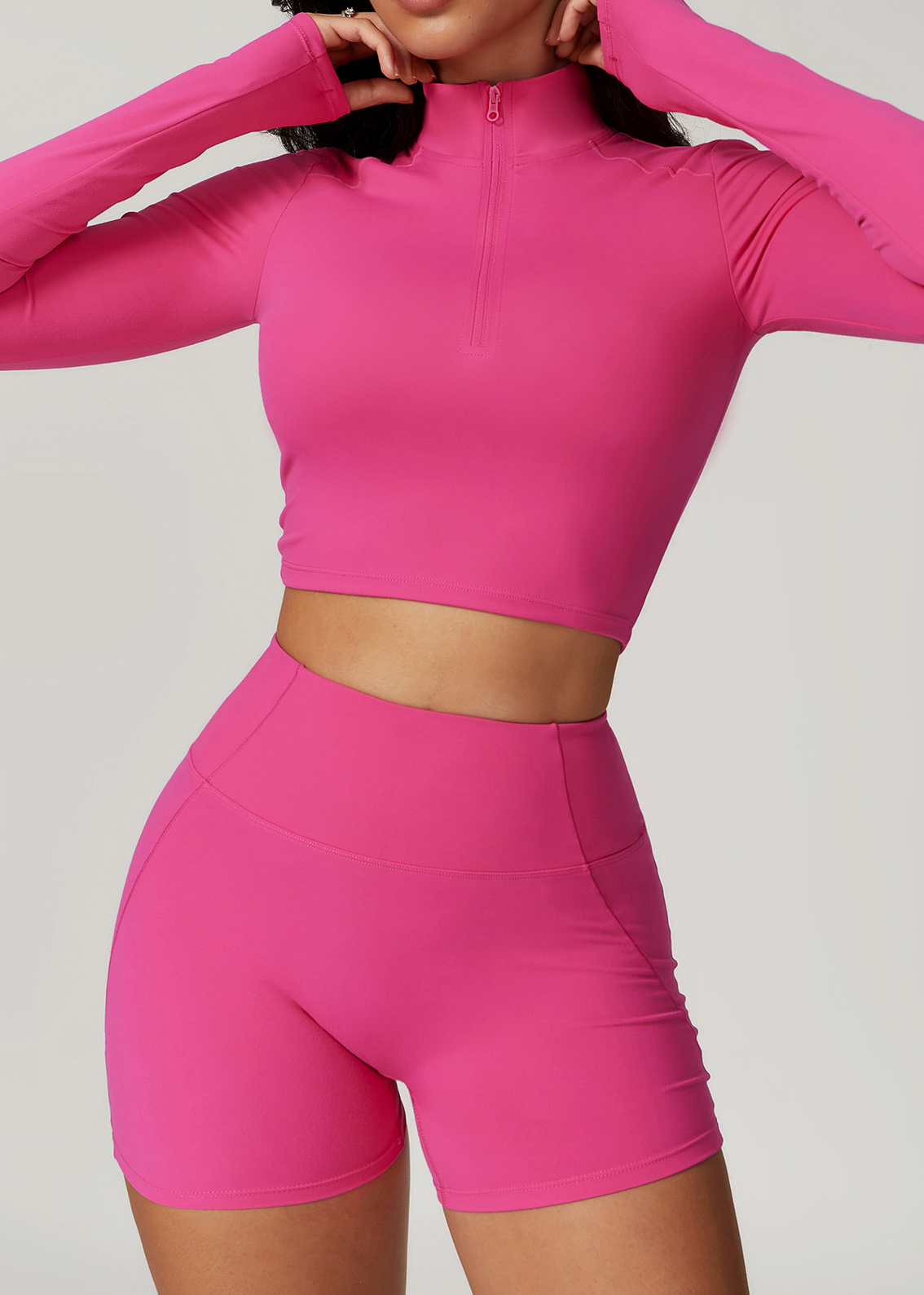 Customized Zipper Tight Long Sleeve Yoga Wear