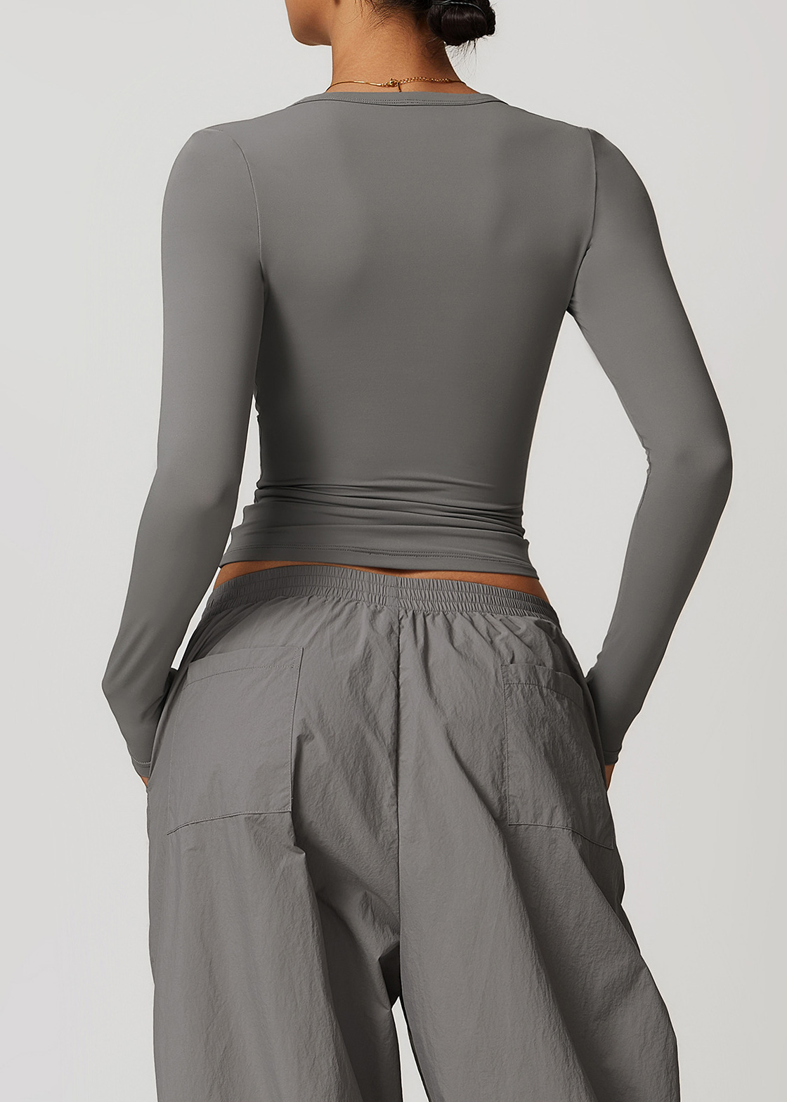 Customized Quick-drying brushed tight yoga long sleeves