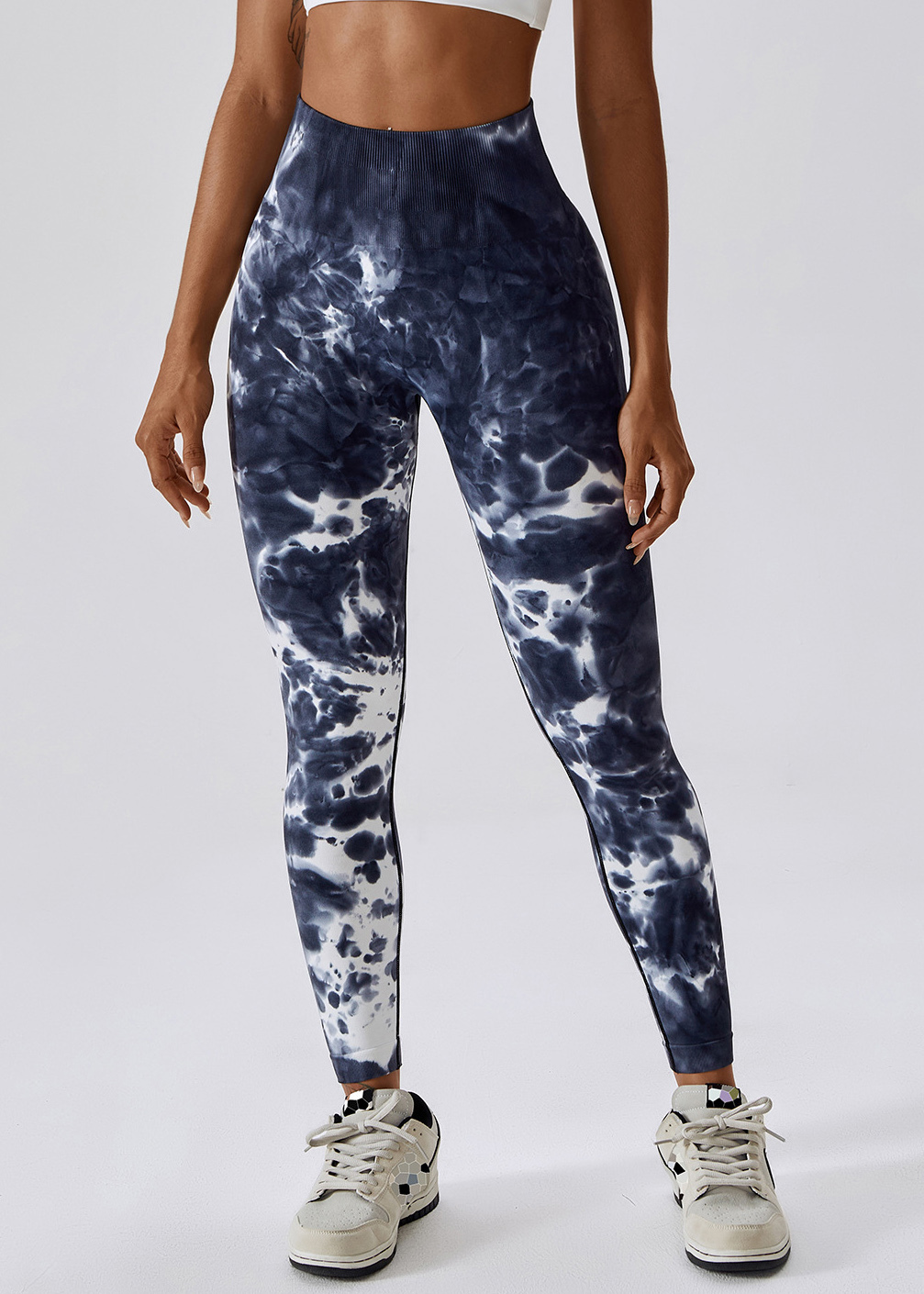 Customized Tie-Dye Seamless High Waist Yoga Pants