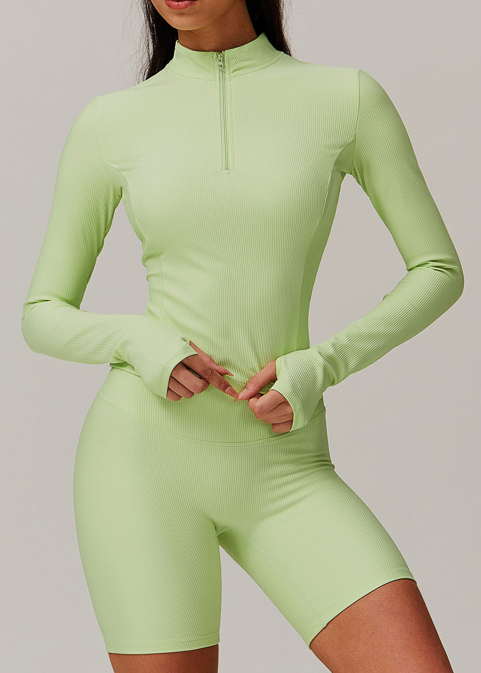 Customized Stand collar long sleeve yoga suit